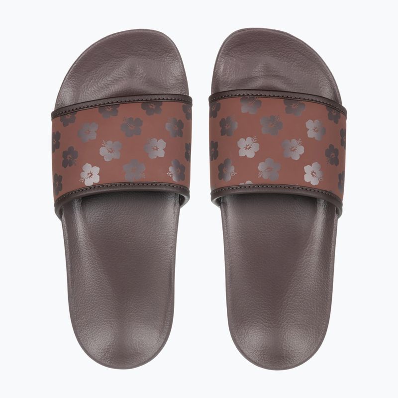 Шльопанці жіночі ROXY Slippy IV brown combo 2