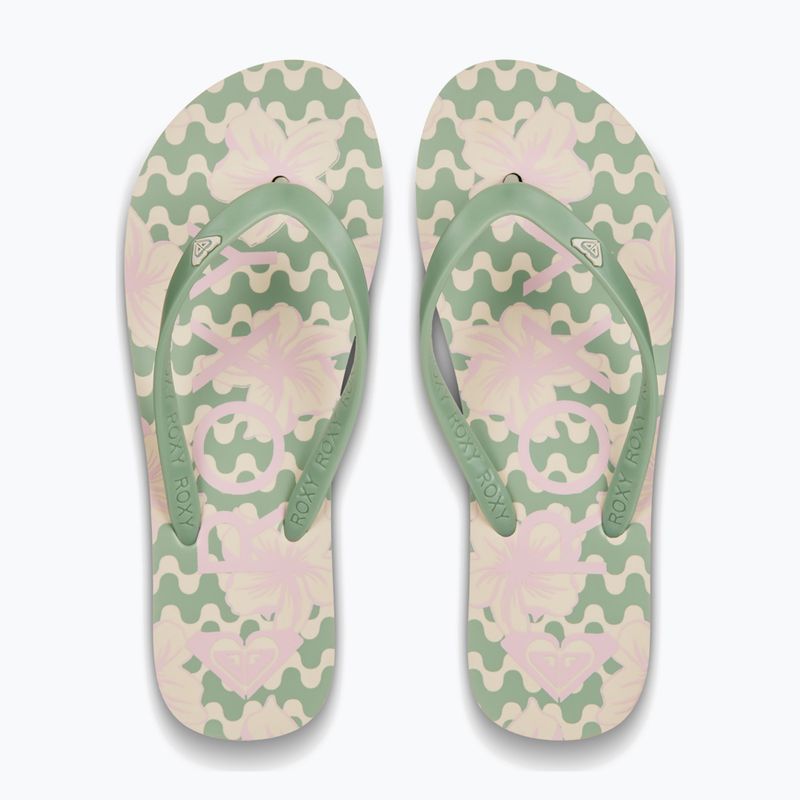 В'єтнамки жіночі ROXY Tahiti VII green/pink 2