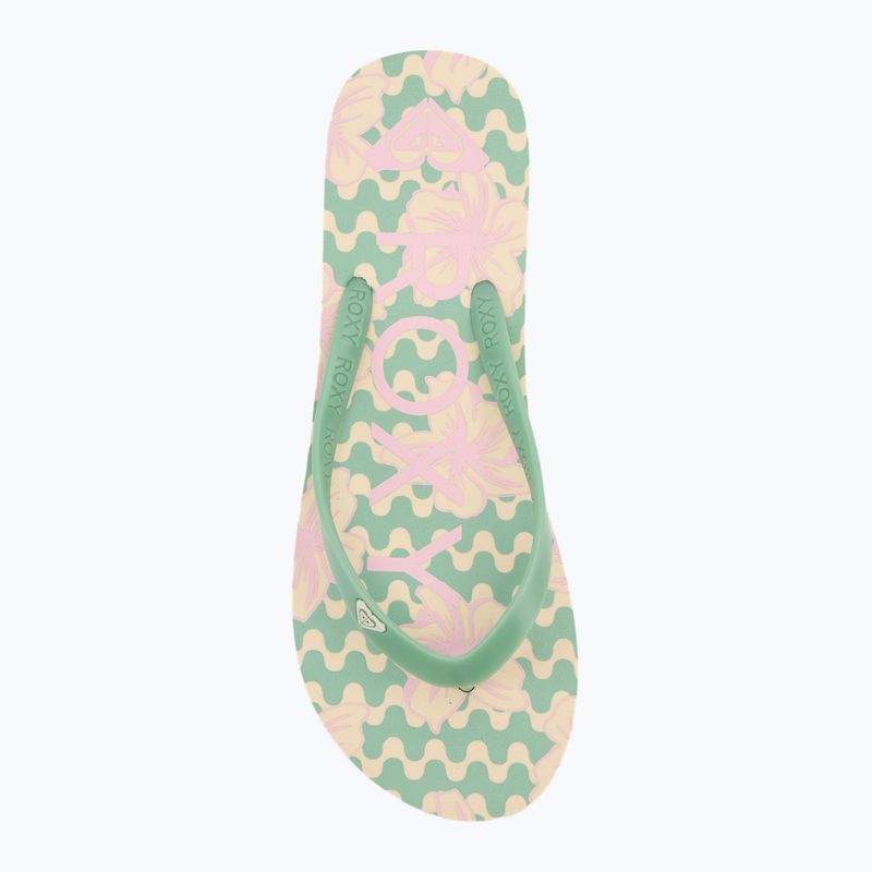 В'єтнамки жіночі ROXY Tahiti VII green/pink 5