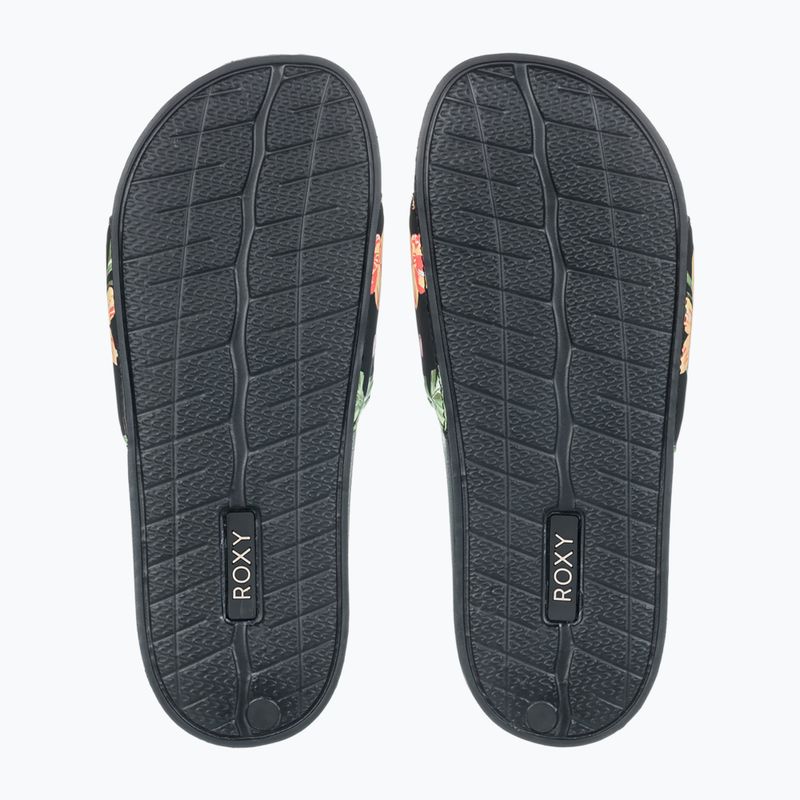 Шльопанці жіночі ROXY Slippy II black/green print 3