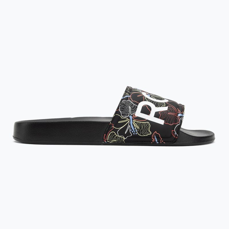 Шльопанці жіночі ROXY Slippy II black multi camo 2