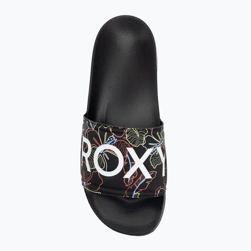 Шльопанці жіночі ROXY Slippy II black multi camo 5