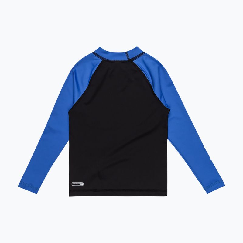 Лонгслів для плавання дитячий Quiksilver Everyday UPF50 black/nebulas blue 2