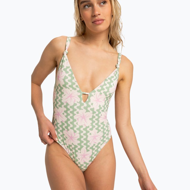 Купальник суцільний жіночий ROXY Hibiscus Daze basil party waves yw 2