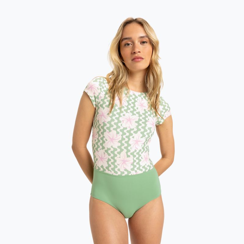 Купальник суцільний жіночий ROXY Hibiscus Daze basil party waves yw 2