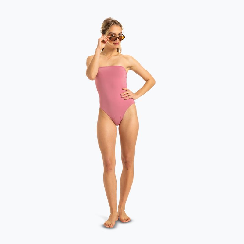 Купальник суцільний жіночий ROXY Solid Beach Classics Bandeau heather rose 3