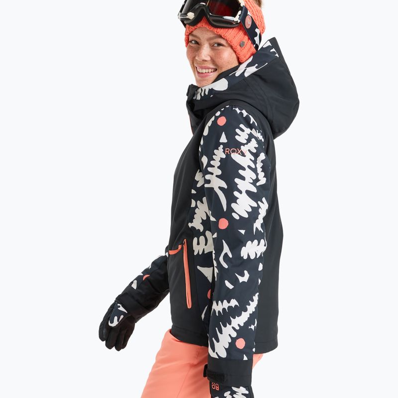 Куртка для сноуборду жіноча ROXY Free Jet true black/big flower 5