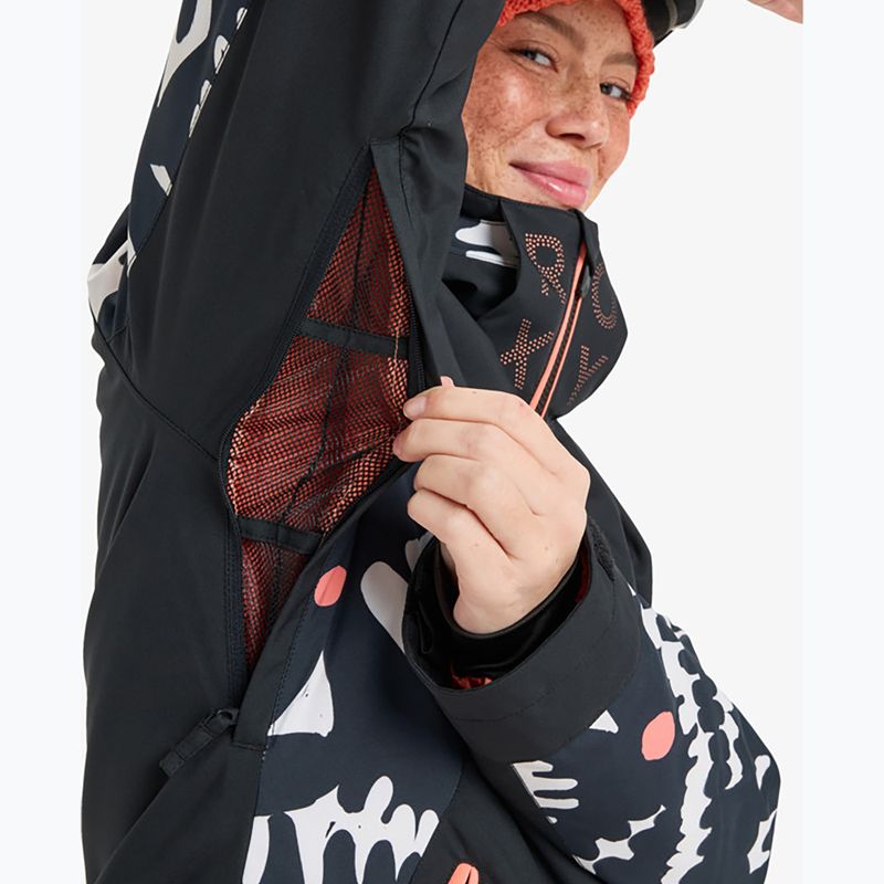 Куртка для сноуборду жіноча ROXY Free Jet true black/big flower 8