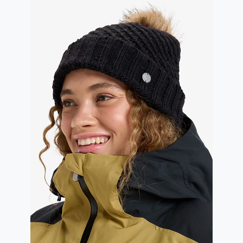 Шапка зимова жіноча ROXY Blizzard Beanie true black 5