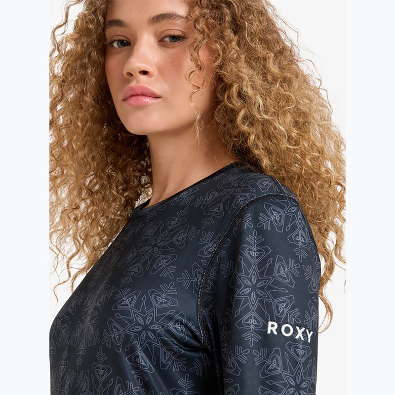 Лонгслів термічний жіночий ROXY Daybreak Brushed true black/snowflakes 4