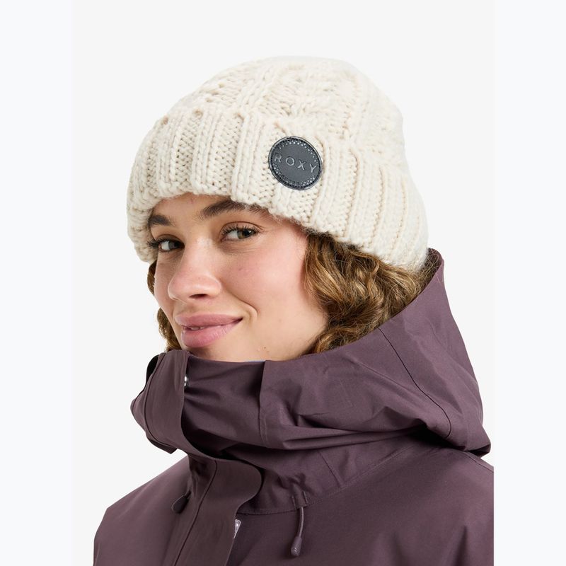 Жіноча зимова шапка ROXY Tram Beanie whisper white 5