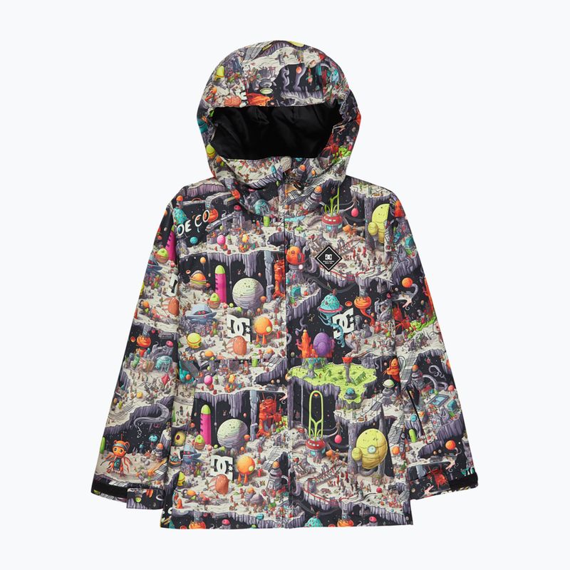 Дитяча куртка для сноуборду DC Basis Print Youth outer world black 3