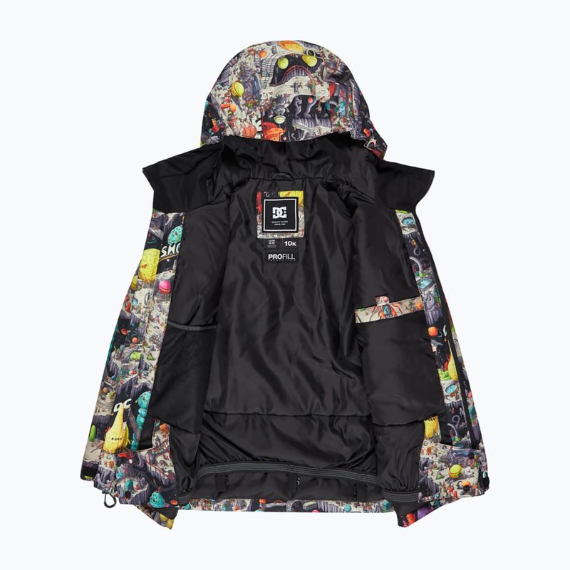 Дитяча куртка для сноуборду DC Basis Print Youth outer world black 5