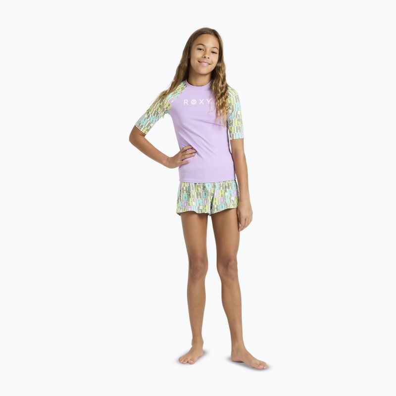 Футболка для плавання дитяча ROXY Active RG Lycra XMGB oil green letter up 2