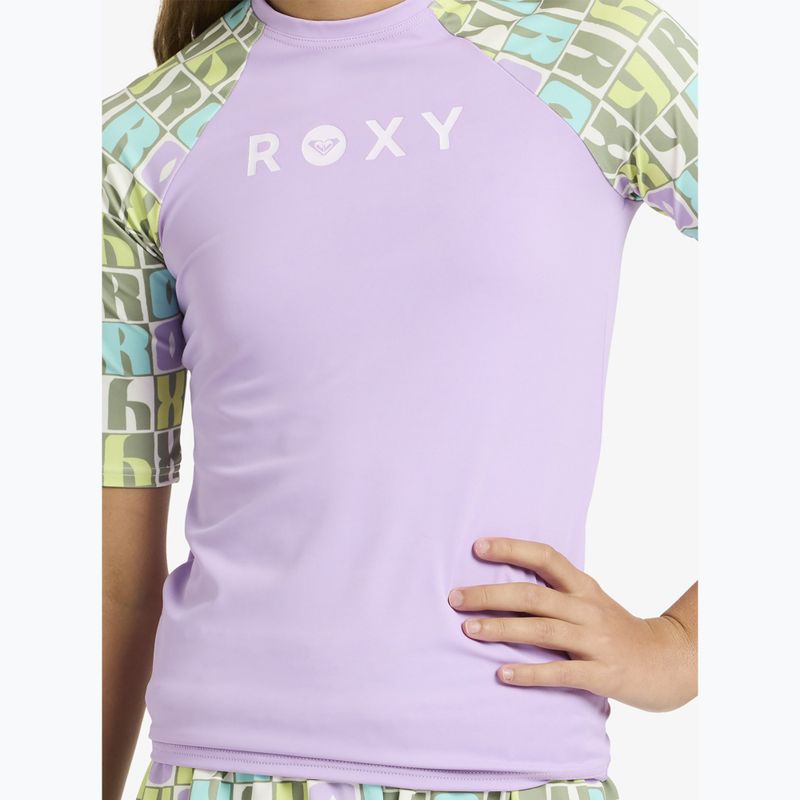 Футболка для плавання дитяча ROXY Active RG Lycra XMGB oil green letter up 5