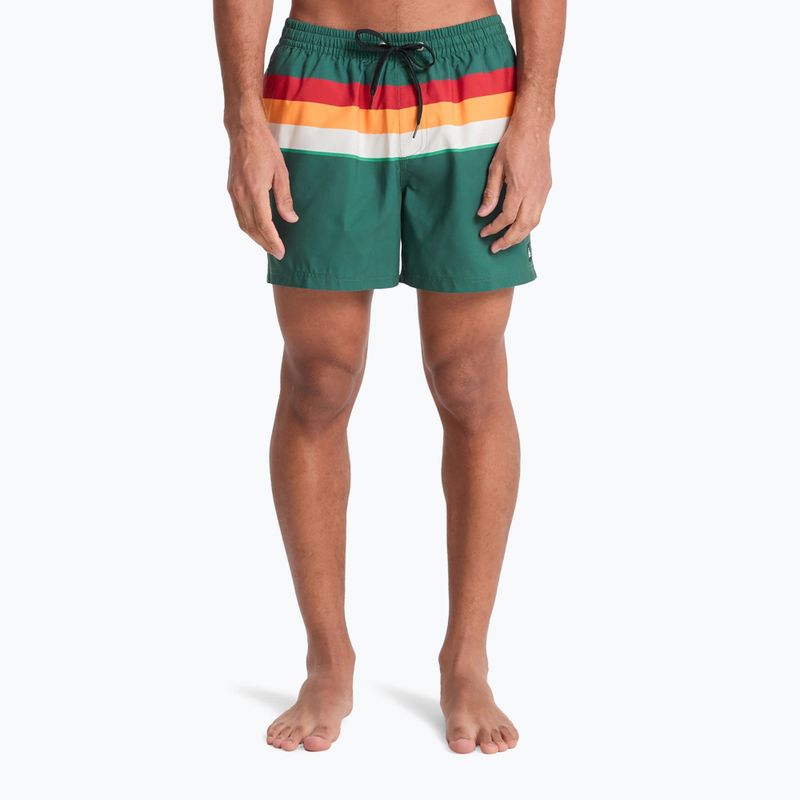 Шорти для плавання чоловічі Quiksilver Everyday Printed Volley 15" forest outside stripe 3