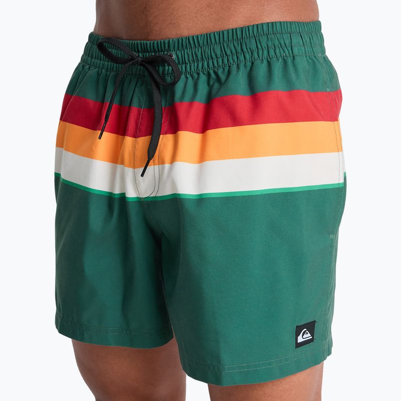 Шорти для плавання чоловічі Quiksilver Everyday Printed Volley 15" forest outside stripe 7