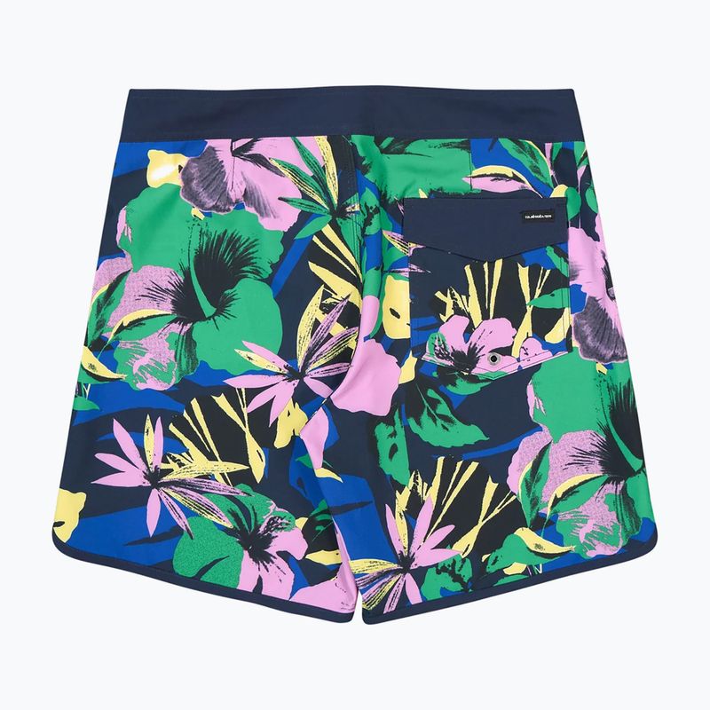 Шорти для плавання чоловічі Quiksilver Surfsilk Scallop 18" dark navy interact floral 2