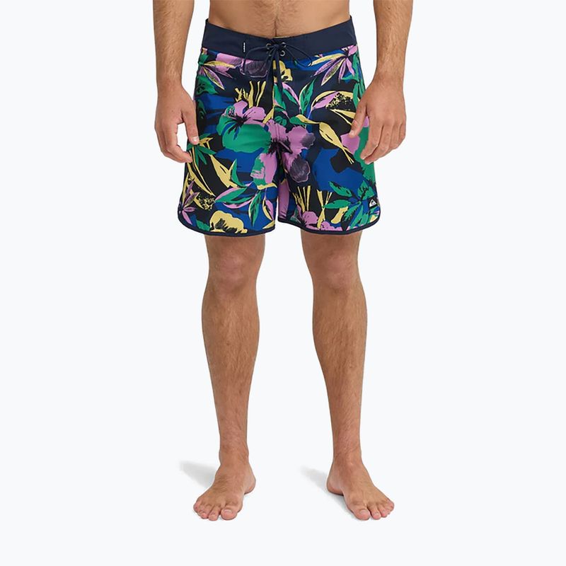 Шорти для плавання чоловічі Quiksilver Surfsilk Scallop 18" dark navy interact floral 3