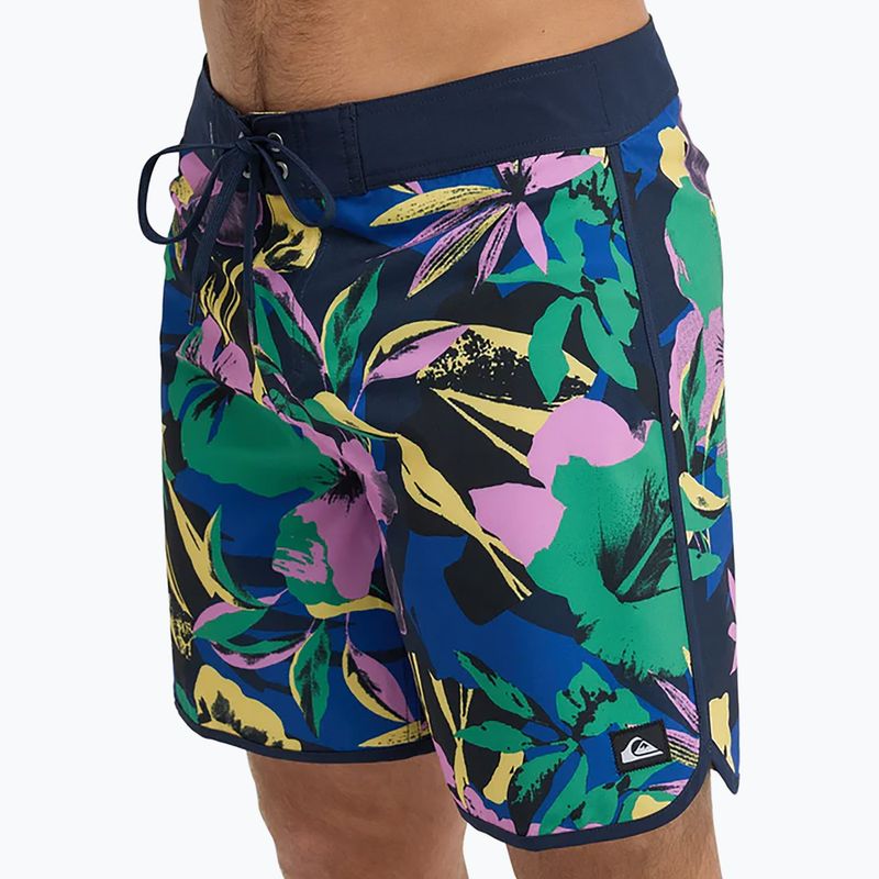 Шорти для плавання чоловічі Quiksilver Surfsilk Scallop 18" dark navy interact floral 7