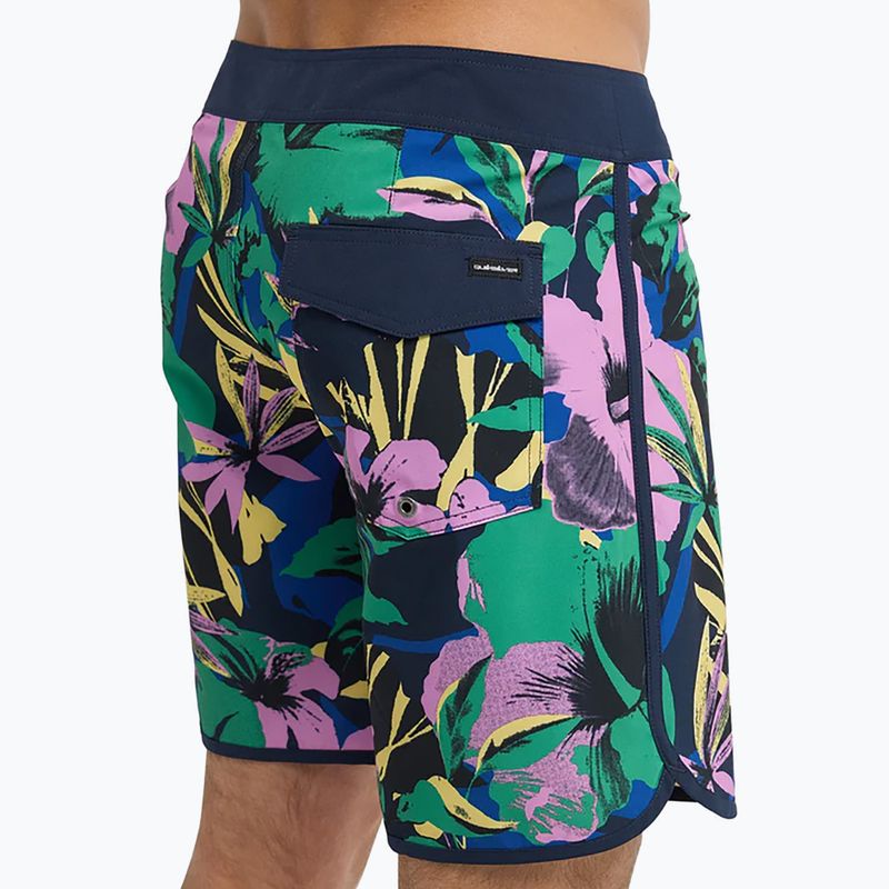 Шорти для плавання чоловічі Quiksilver Surfsilk Scallop 18" dark navy interact floral 8