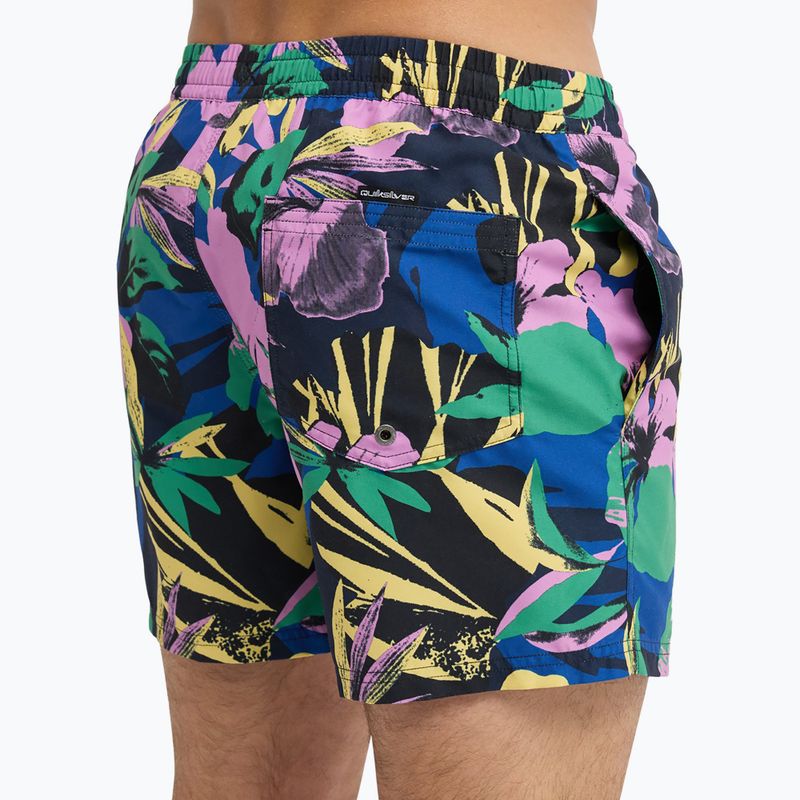 Шорти для плавання чоловічі Quiksilver Everyday Printed Volley 15" dark navy interact floral 8