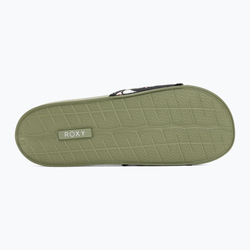 Шльопанці жіночі ROXY Slippy IV oil green 4