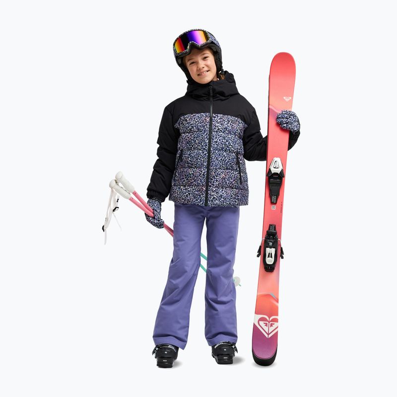Куртка для сноуборда дитяча ROXY Snowyhill Printed Puffy true black wildin out rg 2