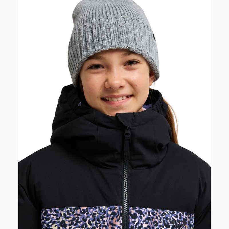 Куртка для сноуборда дитяча ROXY Snowyhill Printed Puffy true black wildin out rg 4