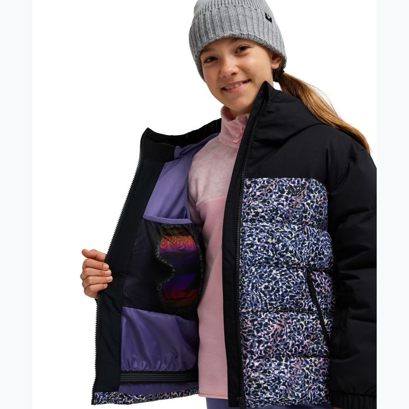 Куртка для сноуборда дитяча ROXY Snowyhill Printed Puffy true black wildin out rg 5