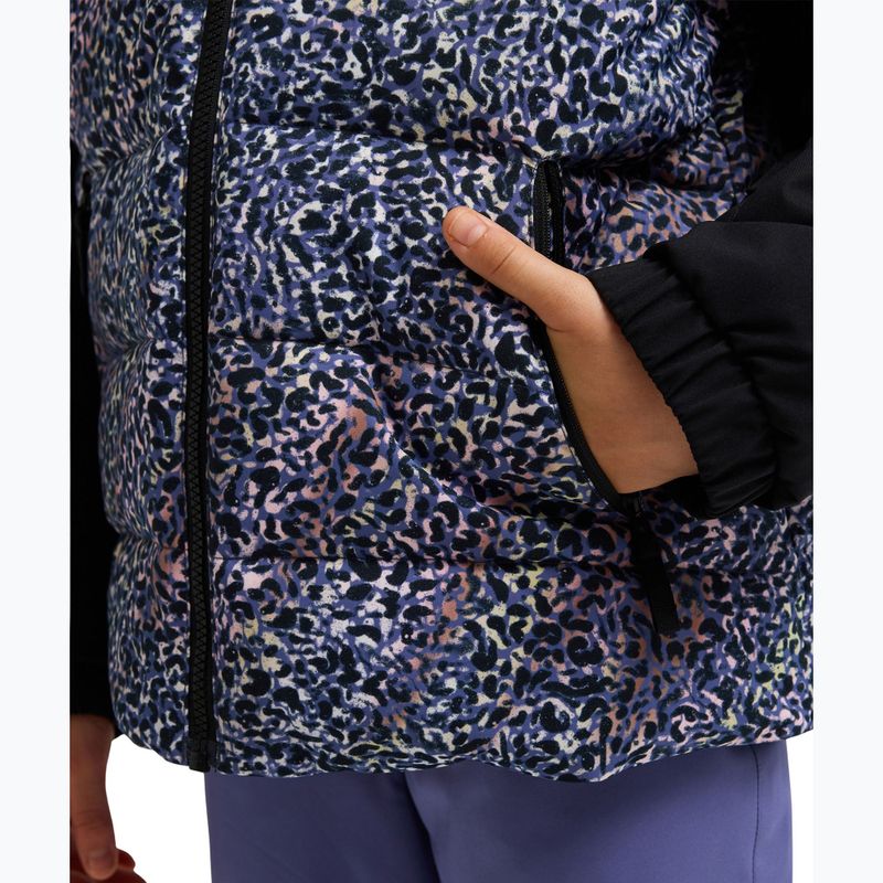 Куртка для сноуборда дитяча ROXY Snowyhill Printed Puffy true black wildin out rg 7