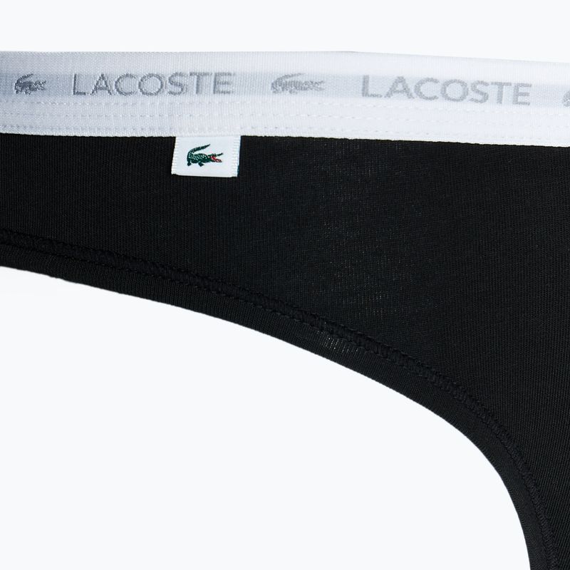 Труси жіночі Lacoste 8F1341 3 пари black/white/silver chine 4