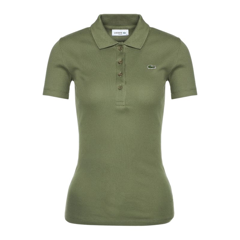 Футболка поло жіноча Lacoste DF5377 khaki 4