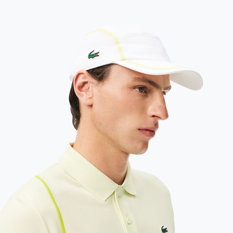 Чоловіча бейсболка Lacoste RK7574 білий/білий 4