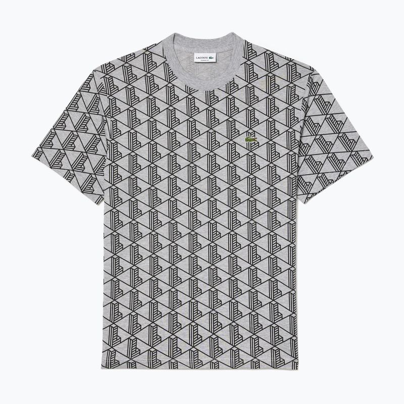 Футболка чоловіча Lacoste TH2831 silver chine/black 5