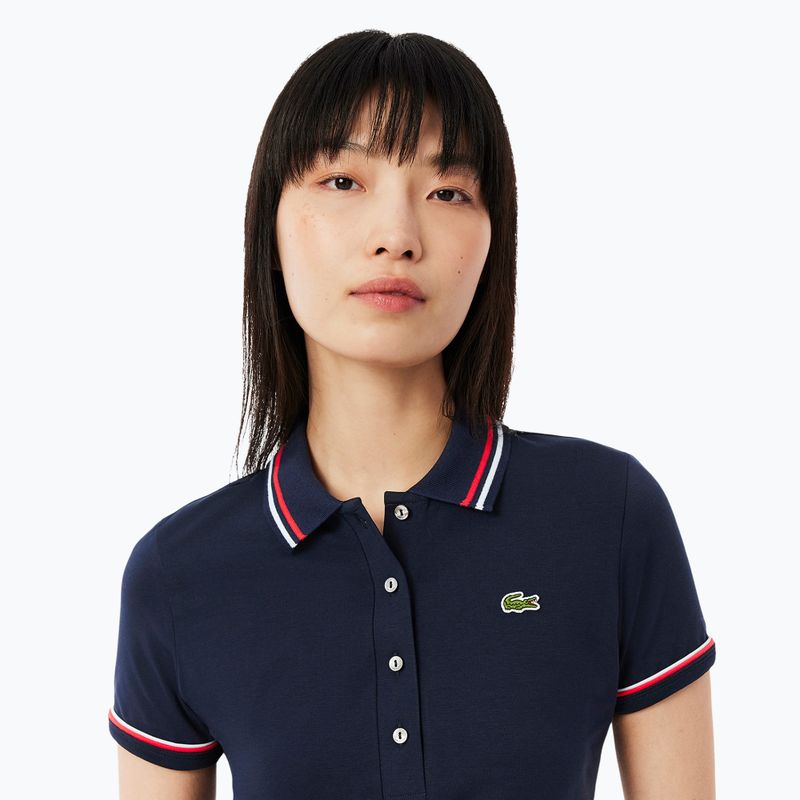 Футболка поло жіноча Lacoste Polo DF9599 navy blue/rill/grenadine 3