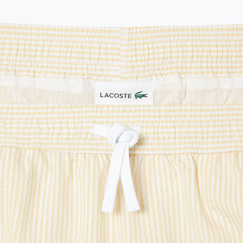 Шорти для плавання чоловічі Lacoste MH9089 white/yellow 2