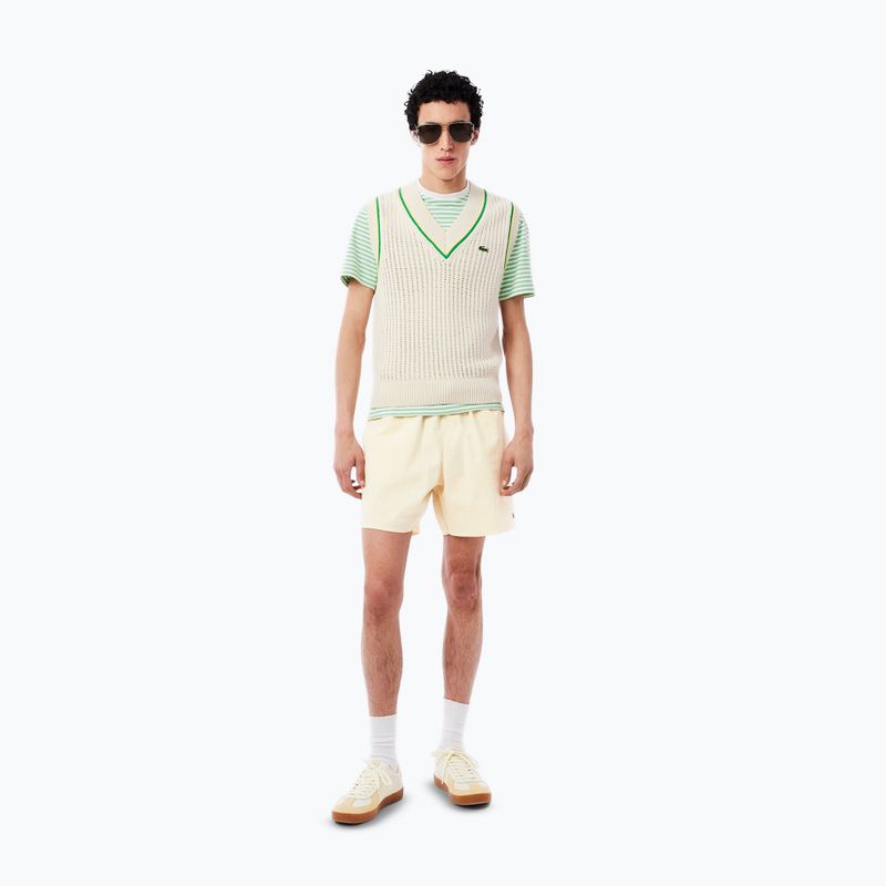 Шорти для плавання чоловічі Lacoste MH9089 white/yellow 7