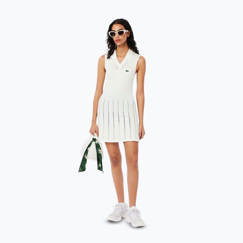 Тенісна сукня Lacoste EF0615 біла/зелена