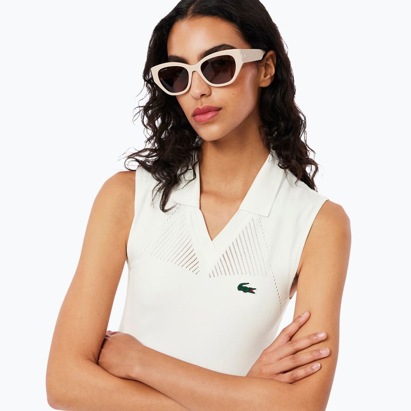 Тенісна сукня Lacoste EF0615 біла/зелена 4