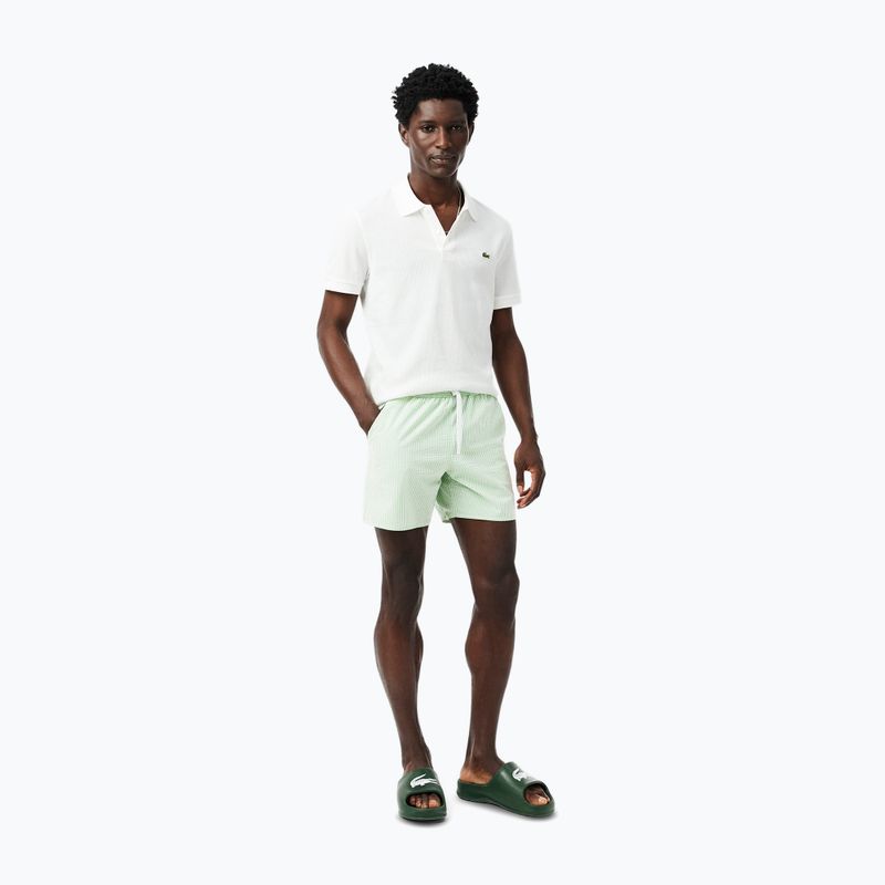 Шорти для плавання чоловічі Lacoste MH9089 white/liamone 6
