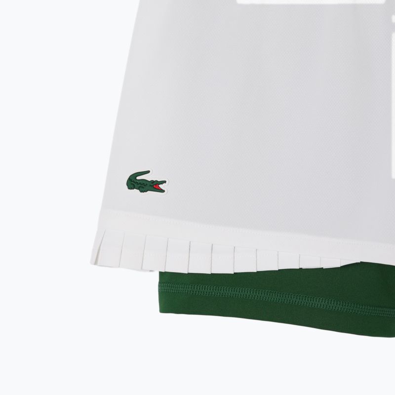 Жіночі тенісні шорти Lacoste GF8598 білий/зелений 2