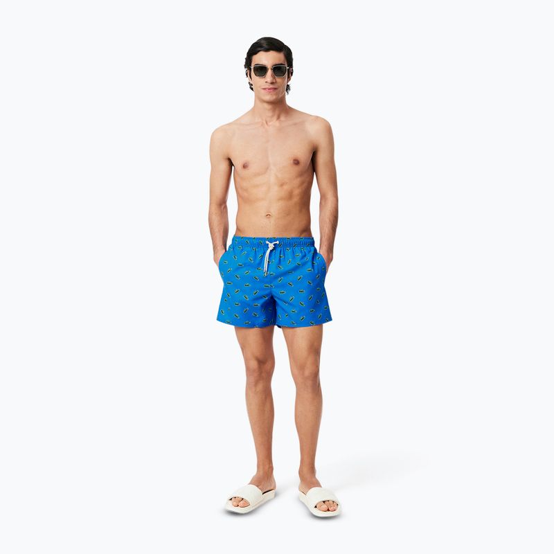 Шорти для плавання чоловічі Lacoste MH7188 gipsy blue/multico 9