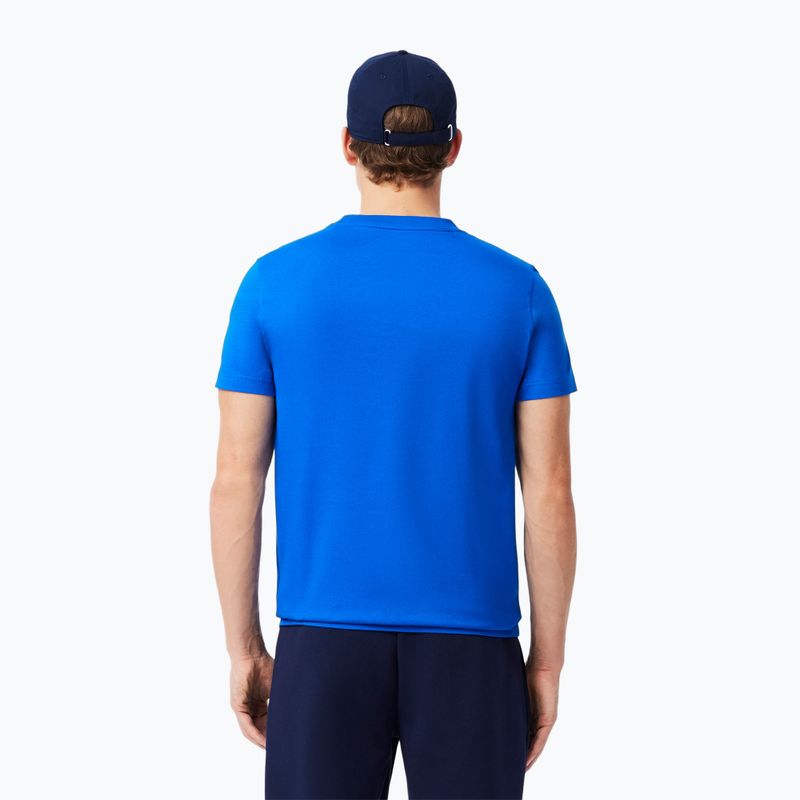 Чоловіча тенісна сорочка Lacoste TH1044 циганський білий / темно-синій 2