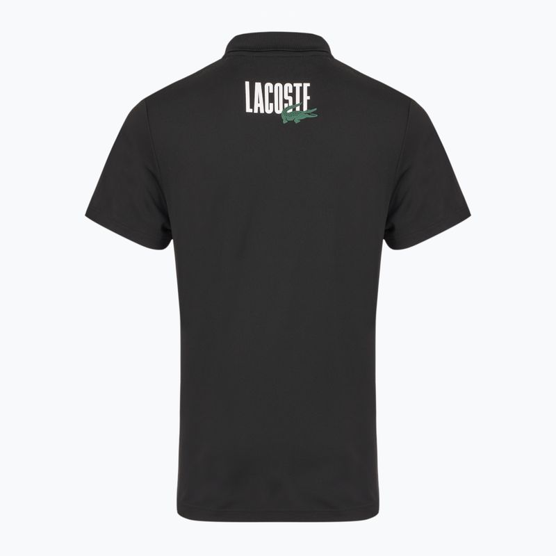 Чоловіча тенісна сорочка-поло Lacoste DH8963 біла/мальва чорна 2