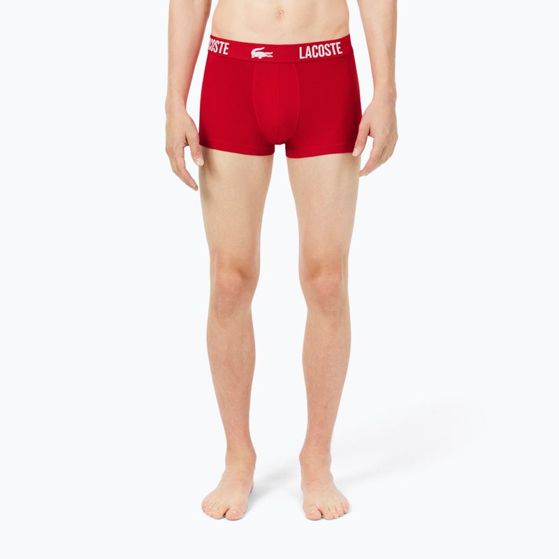 Боксерки чоловічі Lacoste 5H2393 3 pack black/red/white 3