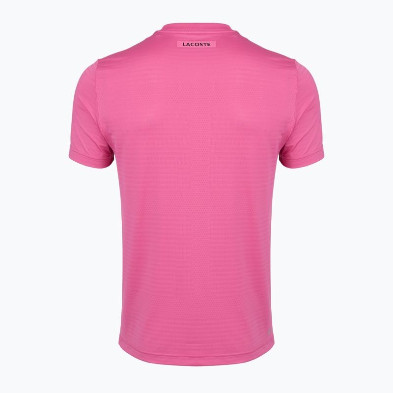 Футболка тенісна чоловіча Lacoste TH0004 fuchsia pink 2