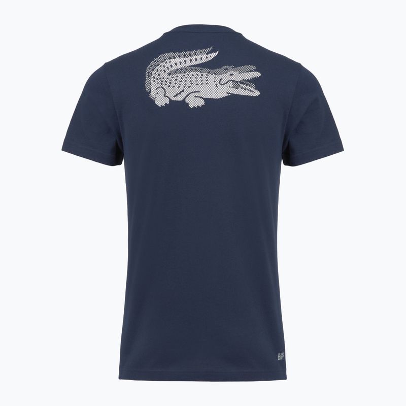 Футболка тенісна чоловіча Lacoste TH0003 navy blue/white 2