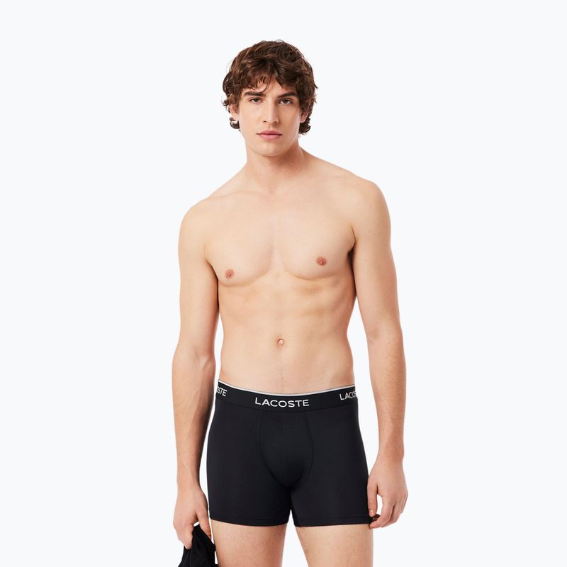 Боксерки чоловічі Lacoste 5H3202 Microfibra Negro 3 pack black 6