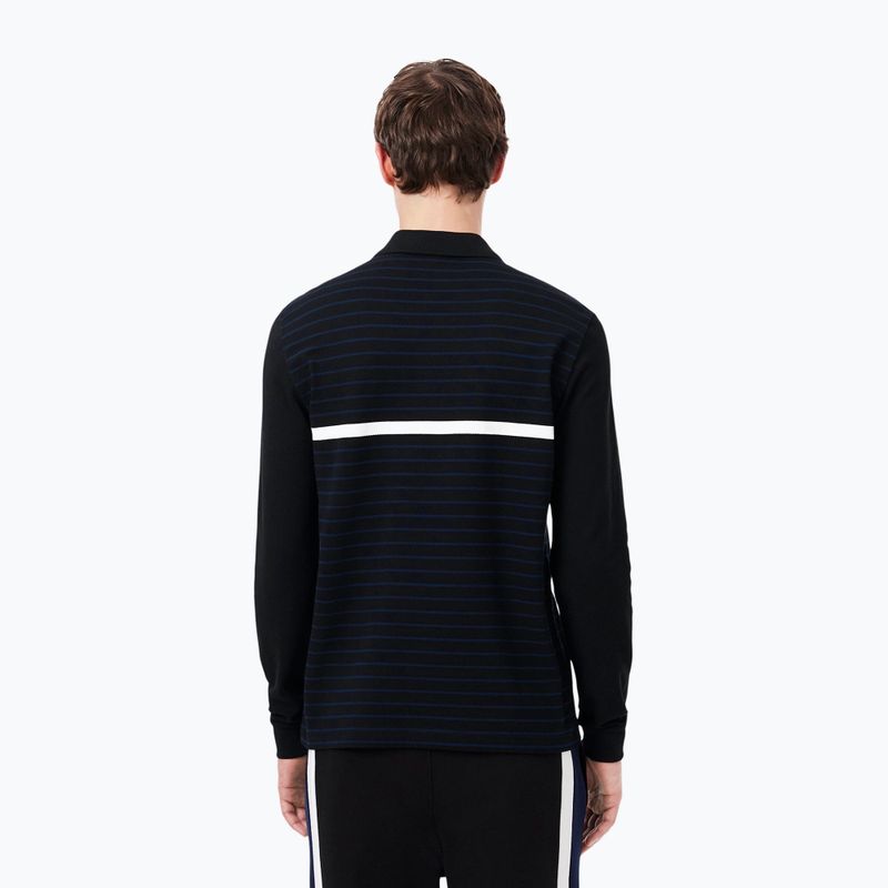 Лонгслів поло чоловічий Lacoste Polo PH9776 black/navy blue 3